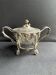 Sugar bowl/Candy bowl – Engraved crystal and silver metal