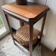 Art Deco bedside table in solid wood