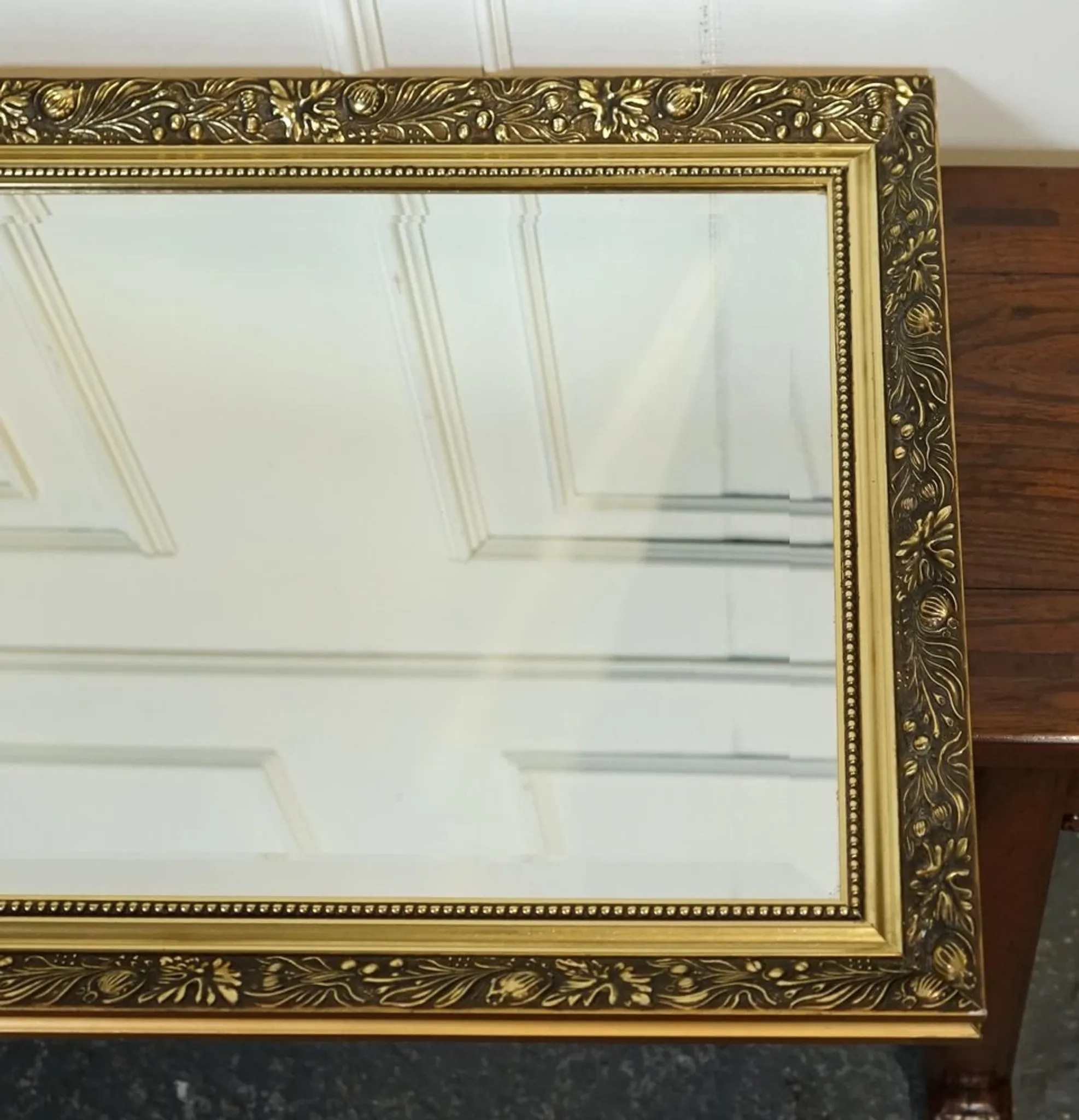 Vintage Wall Mirror Ornate with Sculpted Details