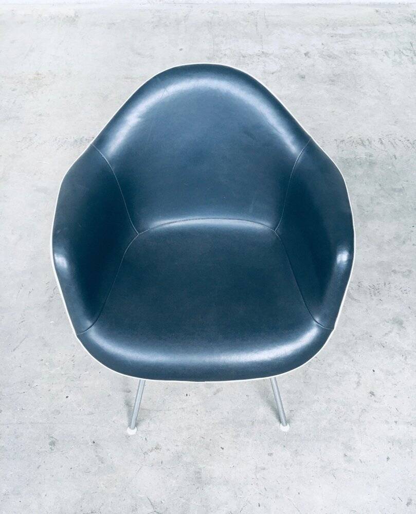 Mid-Century Black Leather Dax Armchair by Charles & Ray Eames for Herman Miller, 1960s