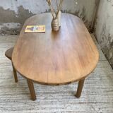 70s oval pine table from Les Arcs