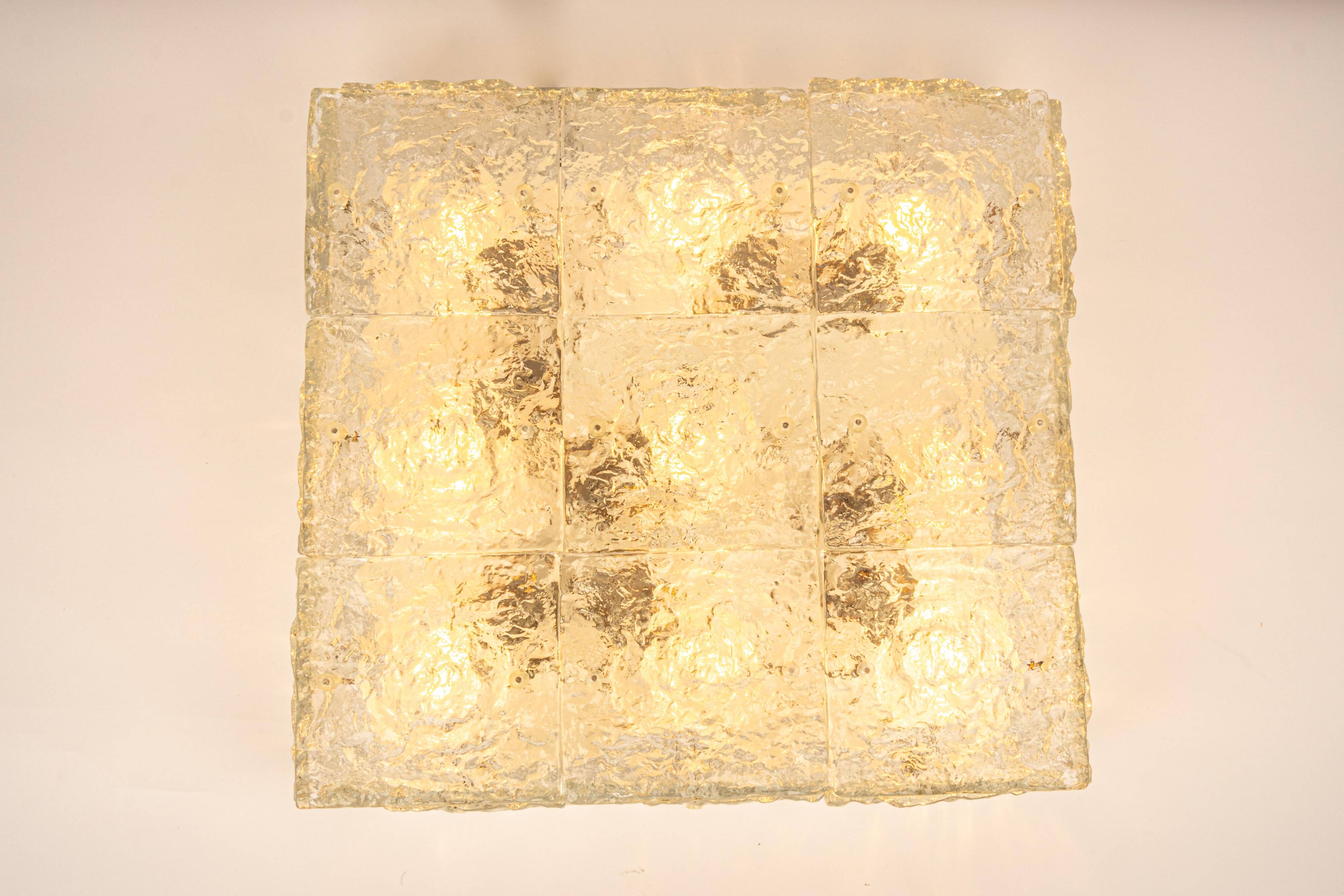 Murano glass ceiling lights by Kalmar, Austria, 1960s