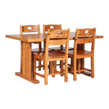 1970s Pine dining set from Sweden