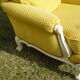 Set two chairs shabby chic fabric yellow