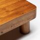 Brutalist pine low coffee table, France, 1960s