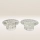 Pair of glass candlesticks