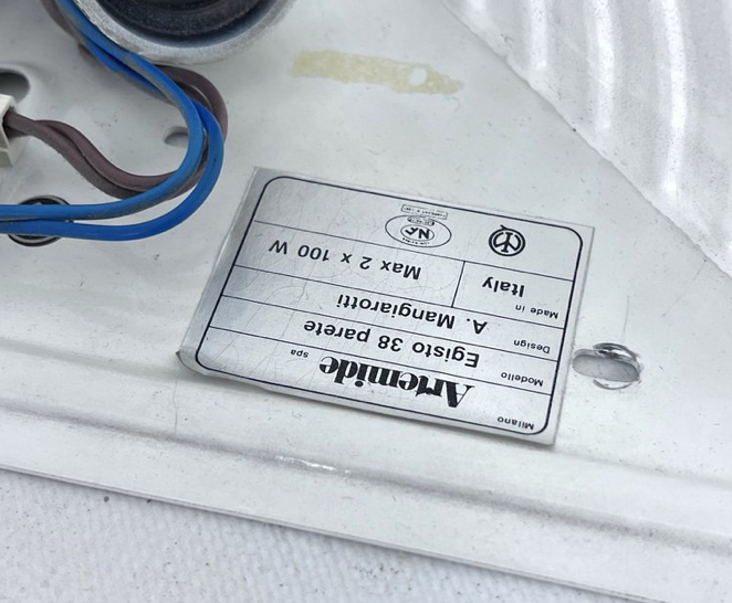 Pair of wall lamps egisto Angelo Mangiarotti