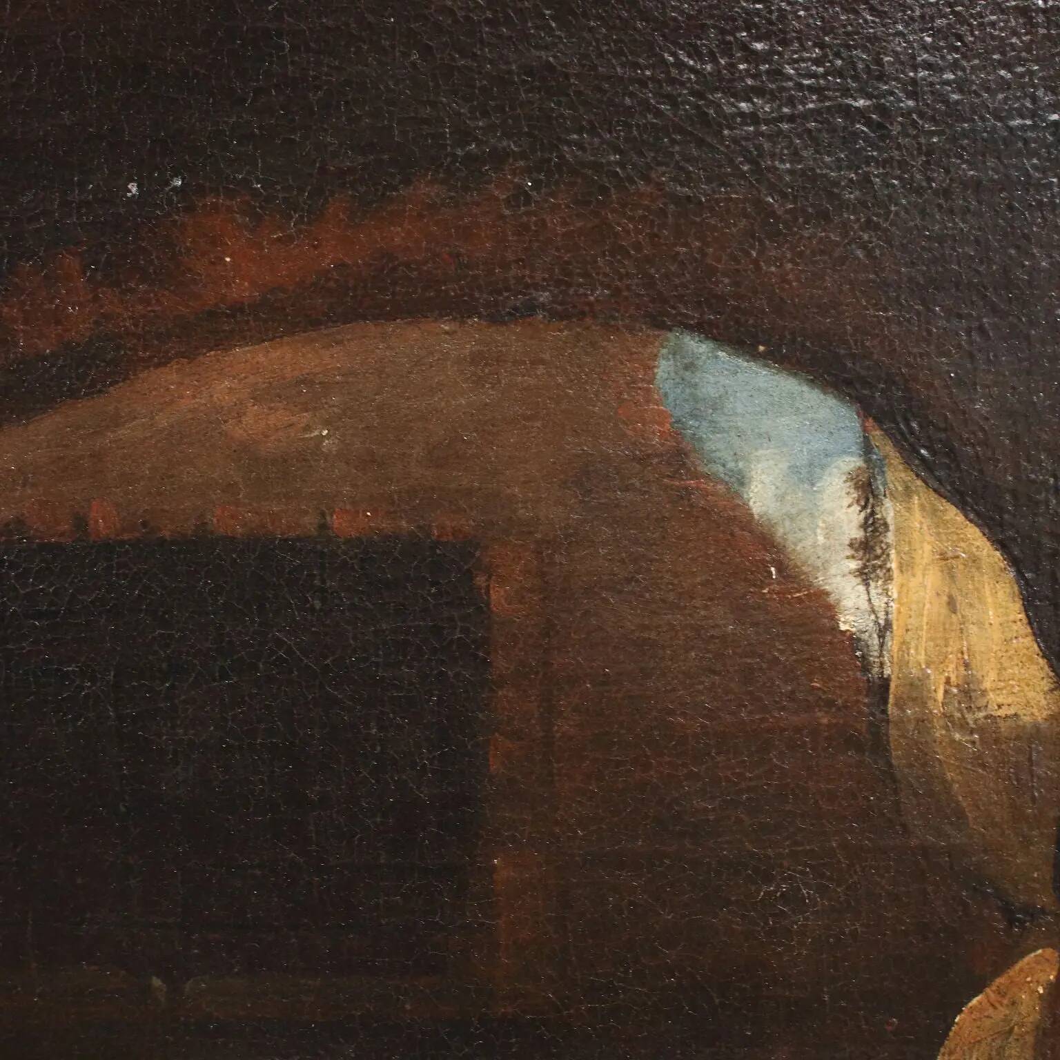 The monks' lunch, oil on canvas, Genoese school, Italy 18th century.