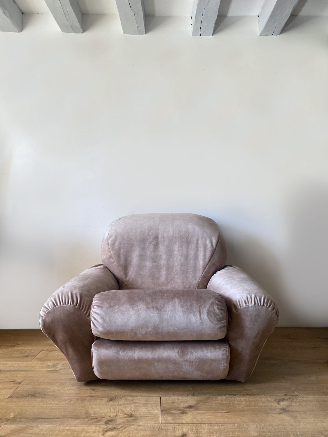 Fauteuil vintage italien en velours