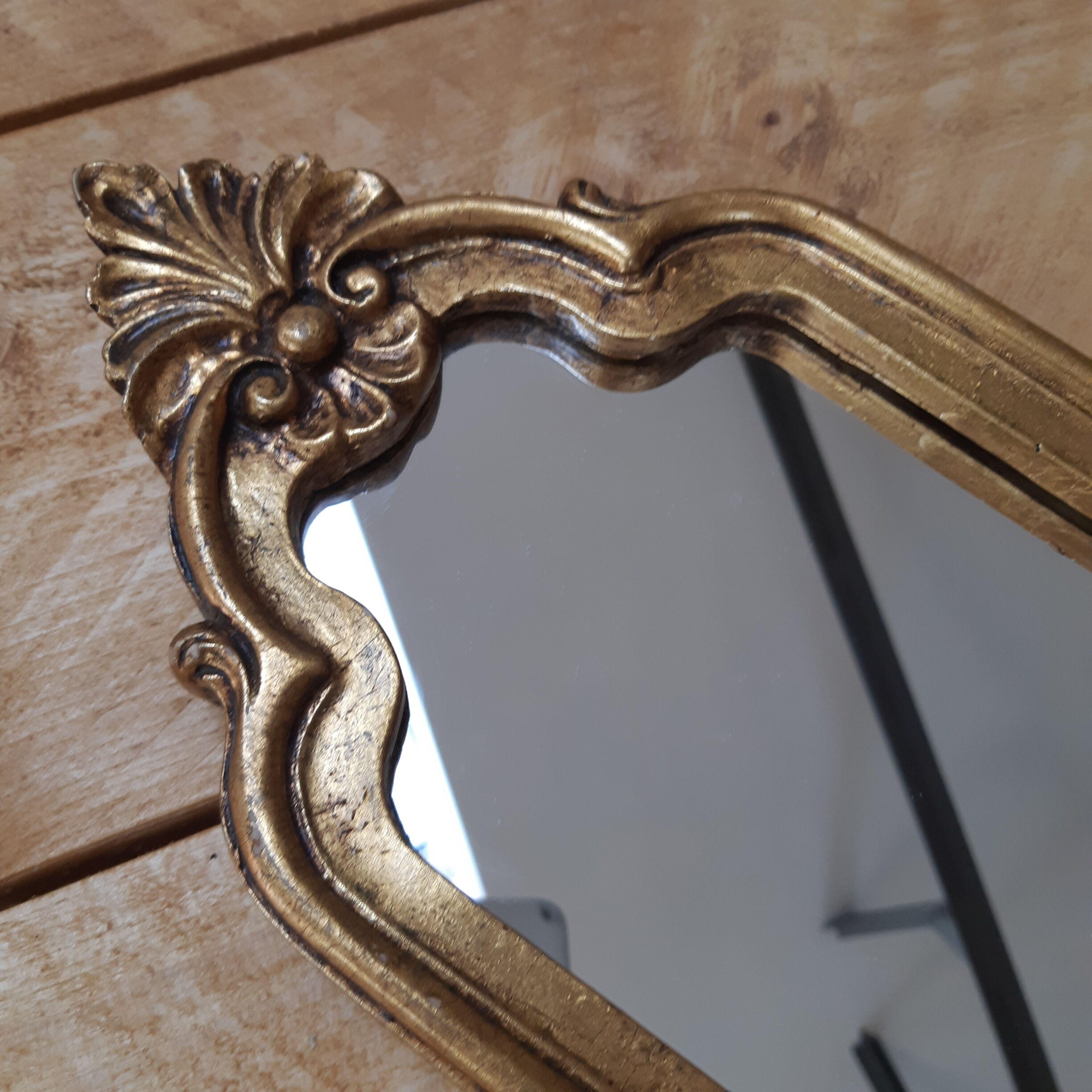 Small Golden mirror 16x37cm