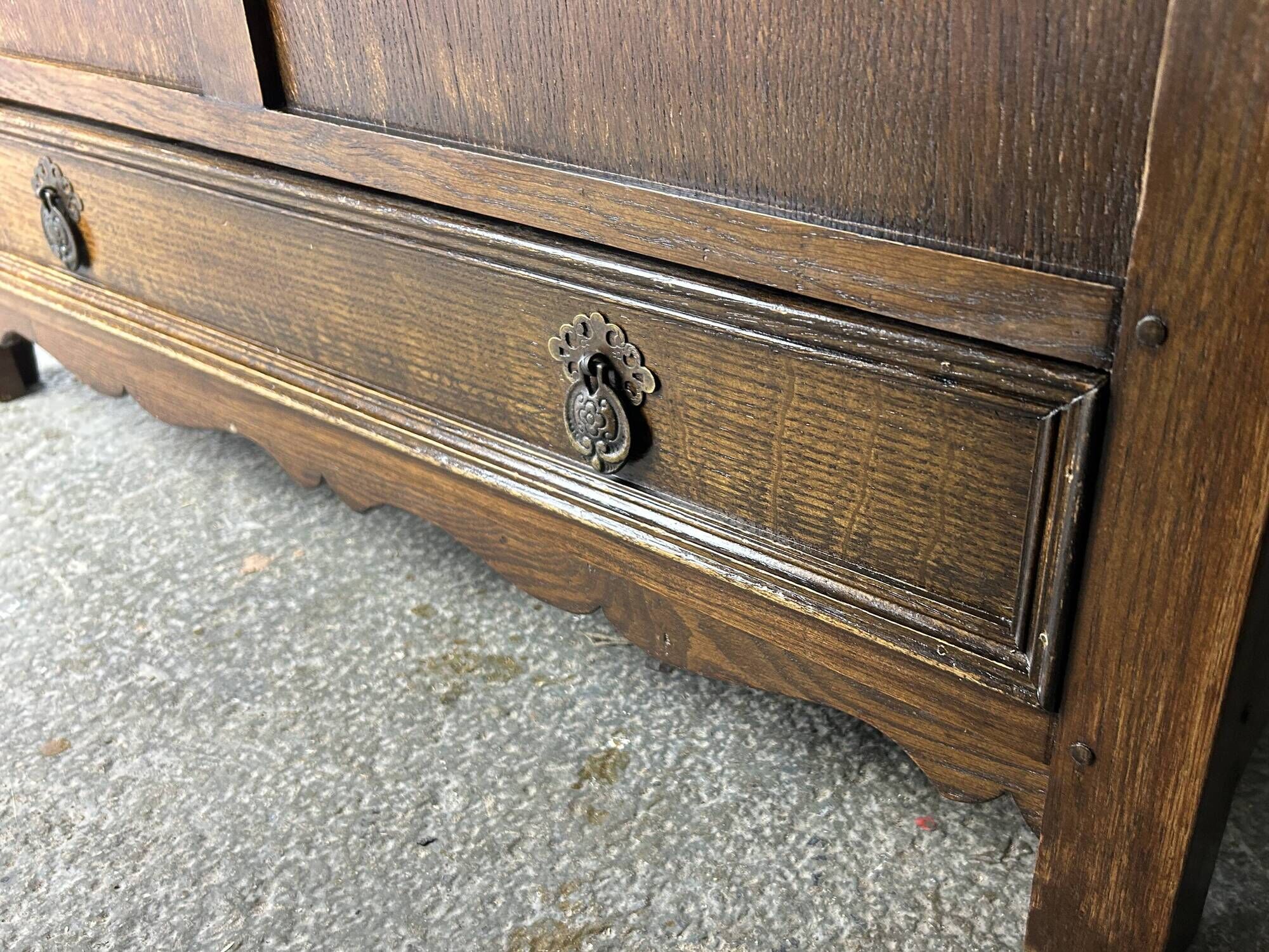 Early 20th Century Oak Blanket Box Mule Chest with Drawer Jacobean Style