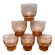Set de 6 verres vintage Luminarc étoile rose