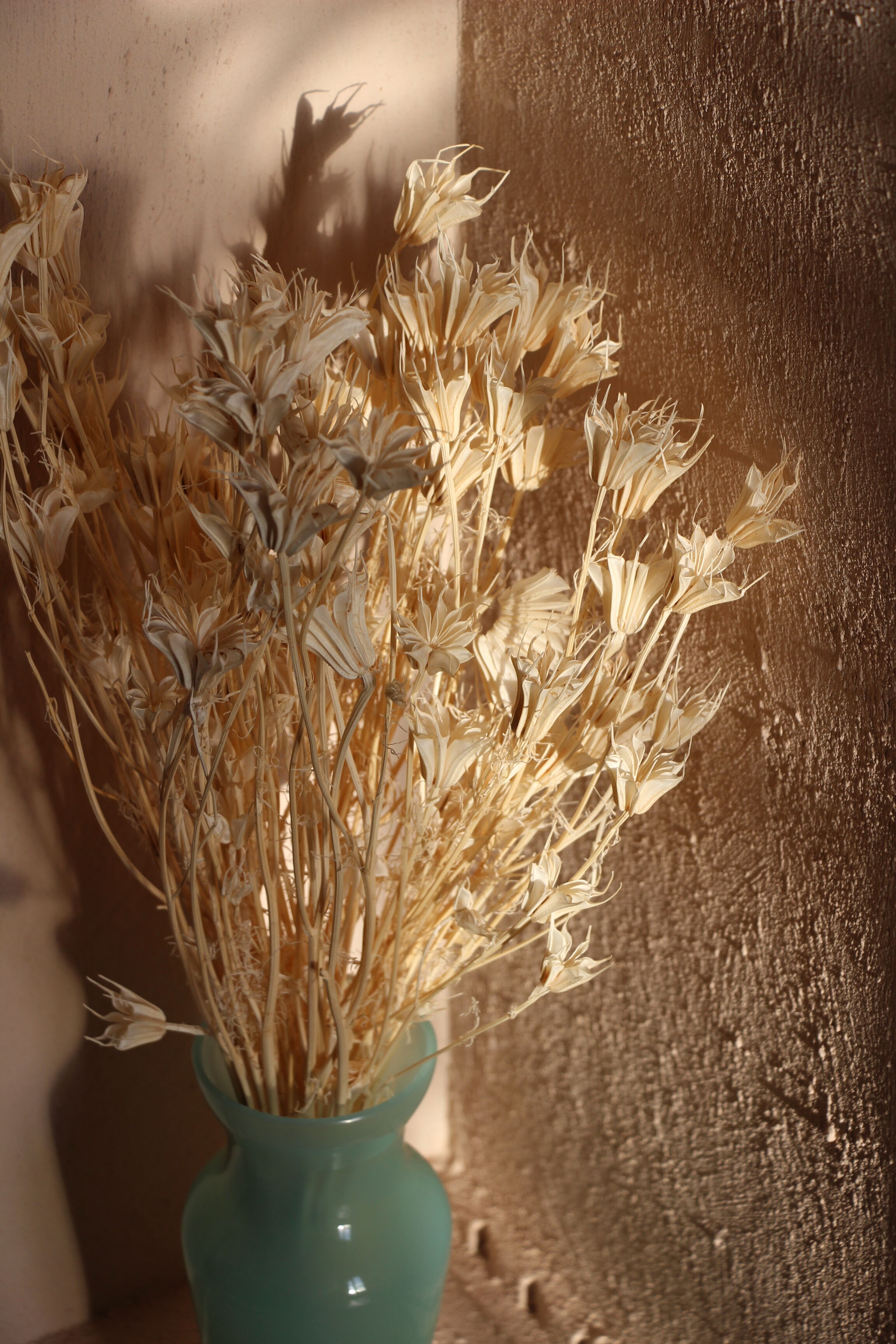 Turquoise blue opaline vase