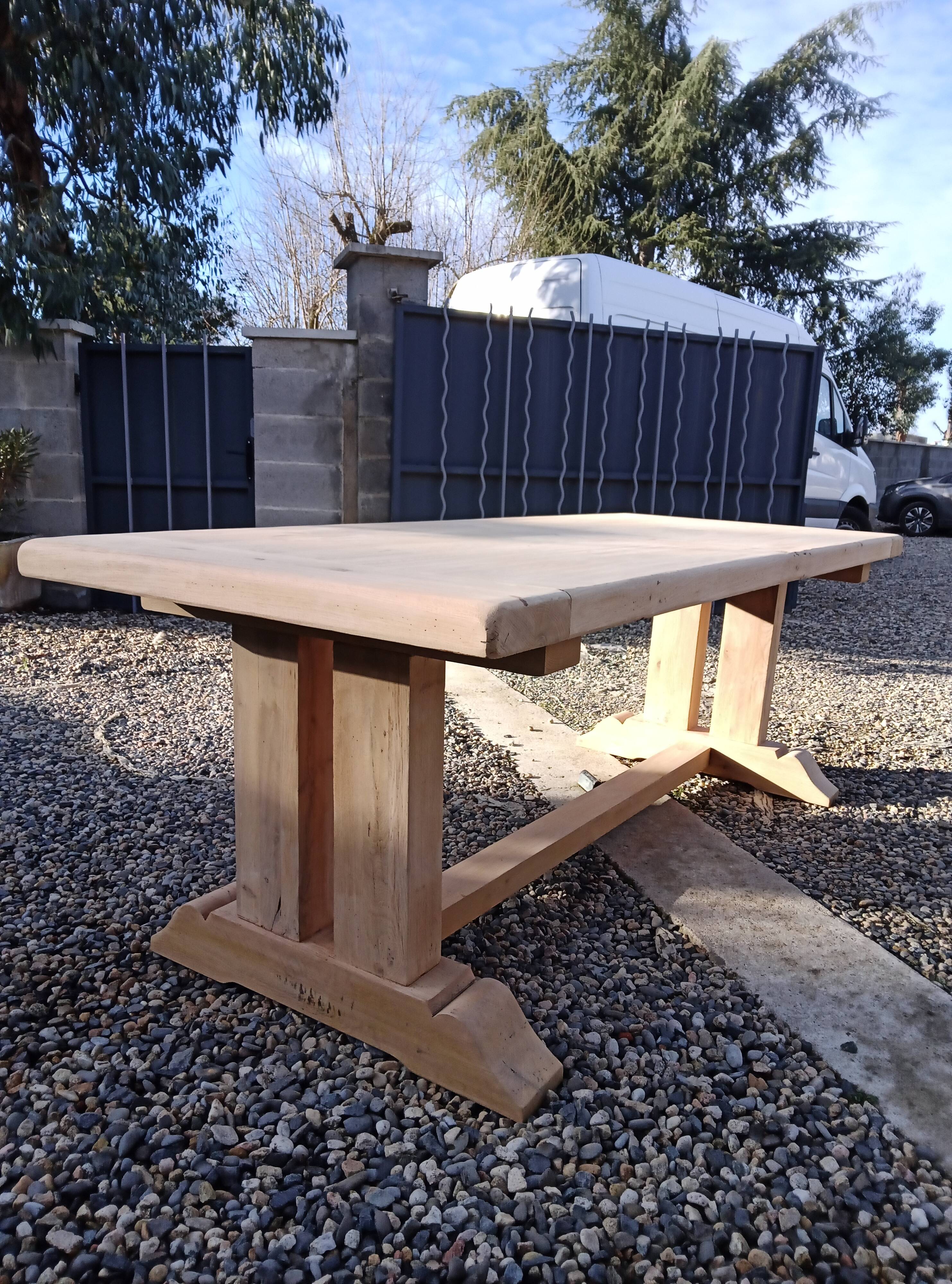 Monastery table made of solid oak.