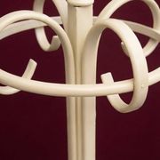 Vintage Cream Curved Wood Thonet Coat Rack