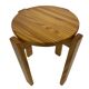 Mid century pinewood stool, minimalistic design 1960s