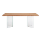 Oak table top with tempered glass legs – in perfect condition.