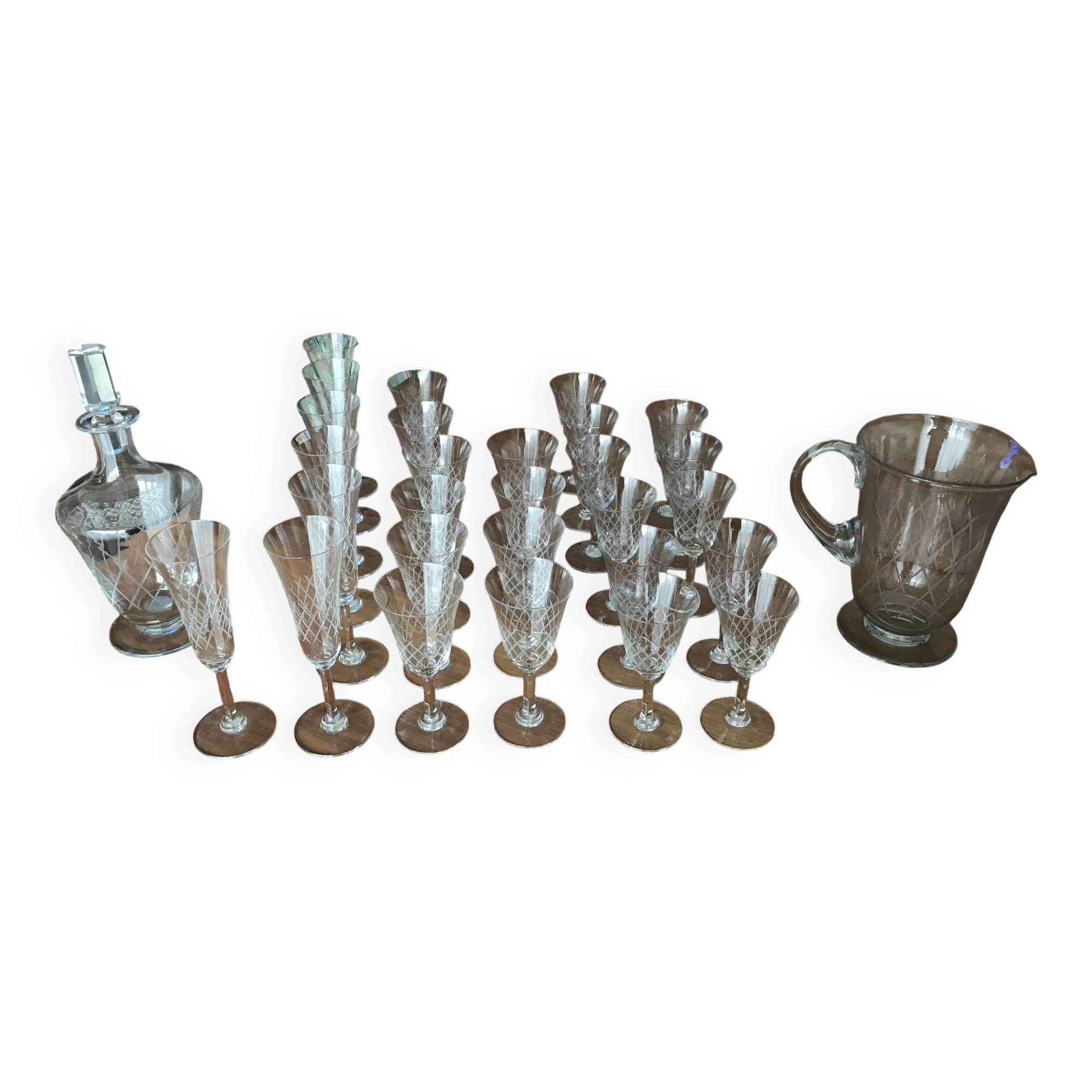 Service de verre en cristal