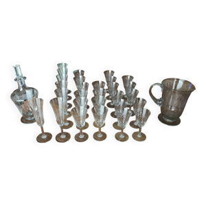 Service de verre en cristal