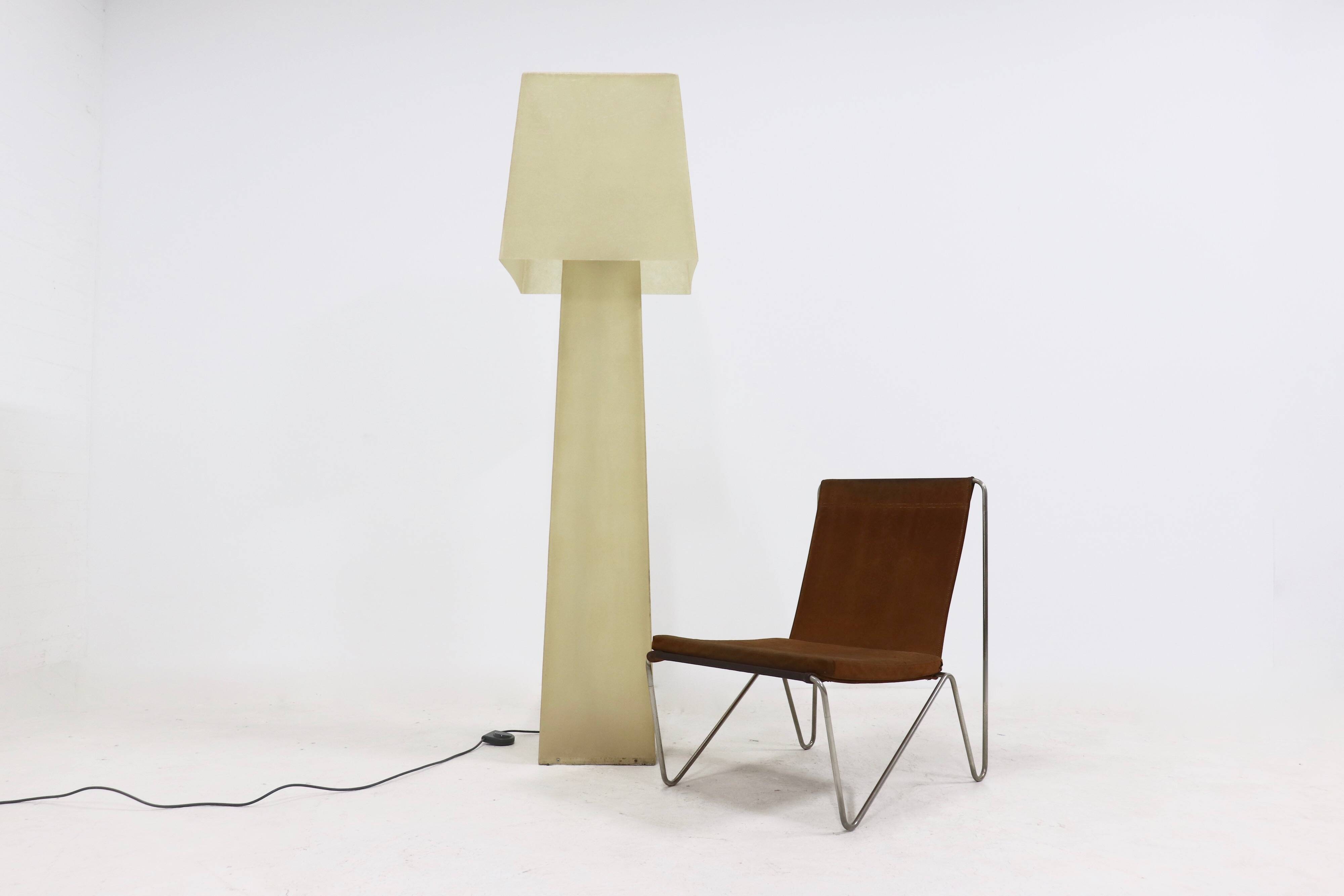 Large Decorative Fiberglass Floor Lamp 1980s