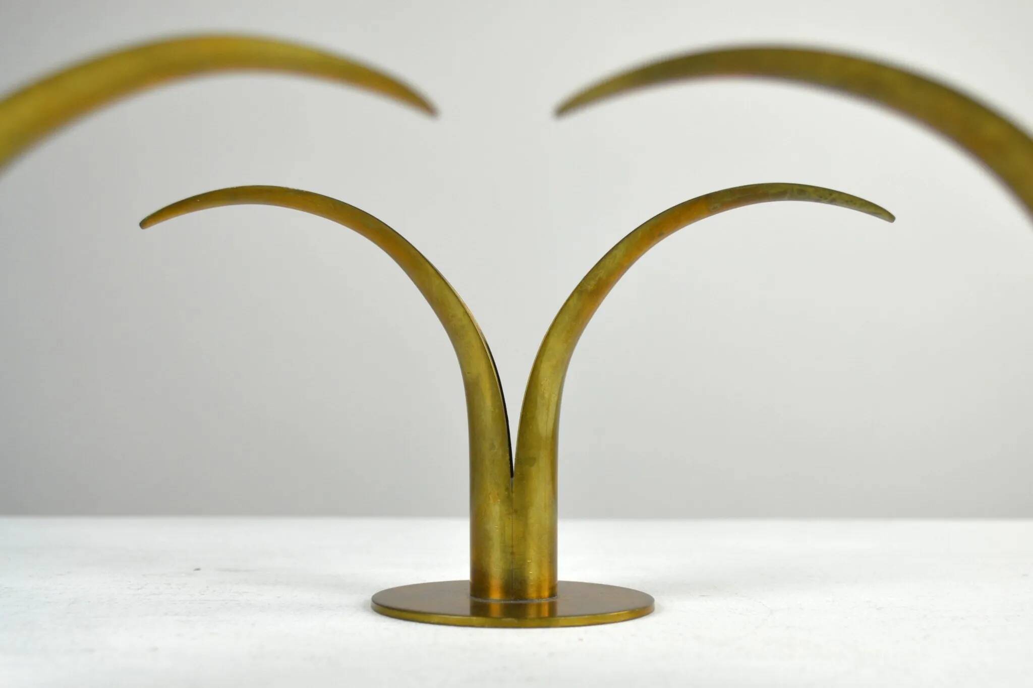 “Liljan” Candleholders — Ivar Ålenius-Björk for Ystad-Metall, Sweden, Late 1940s