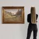 Italian landscape painting signed Giuseppe Gheduzzi from the 20th century