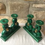 Pair of art deco candlesticks