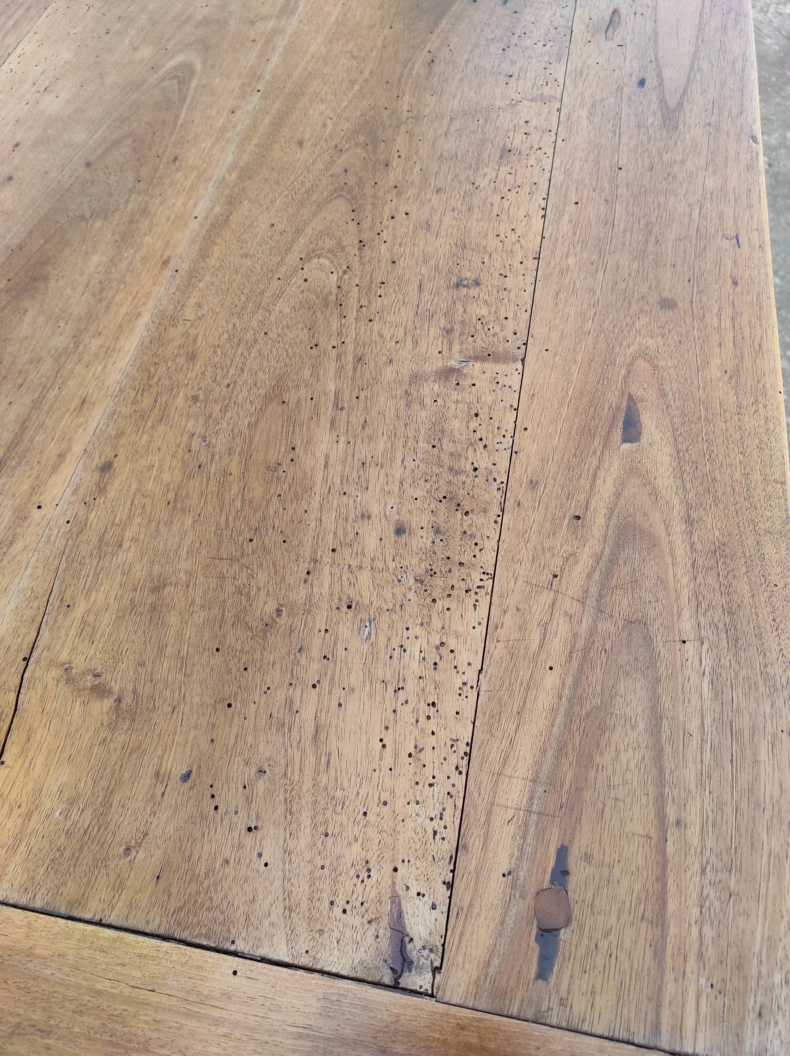 Farmhouse table in blond walnut 200 cm