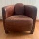 Club chair - vintage aviator in brown leather