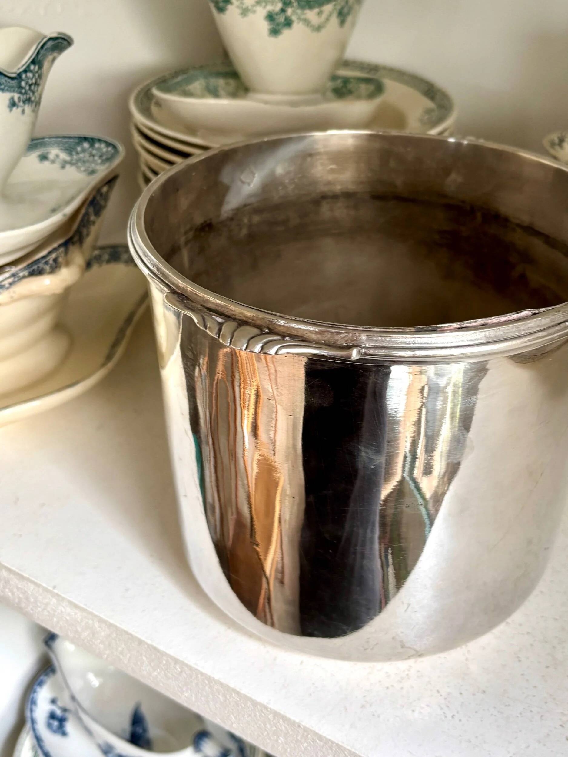 Silver-plated champagne bucket, 18th century