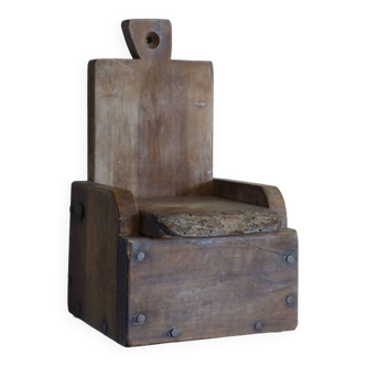 Bratalist style wooden salt box.