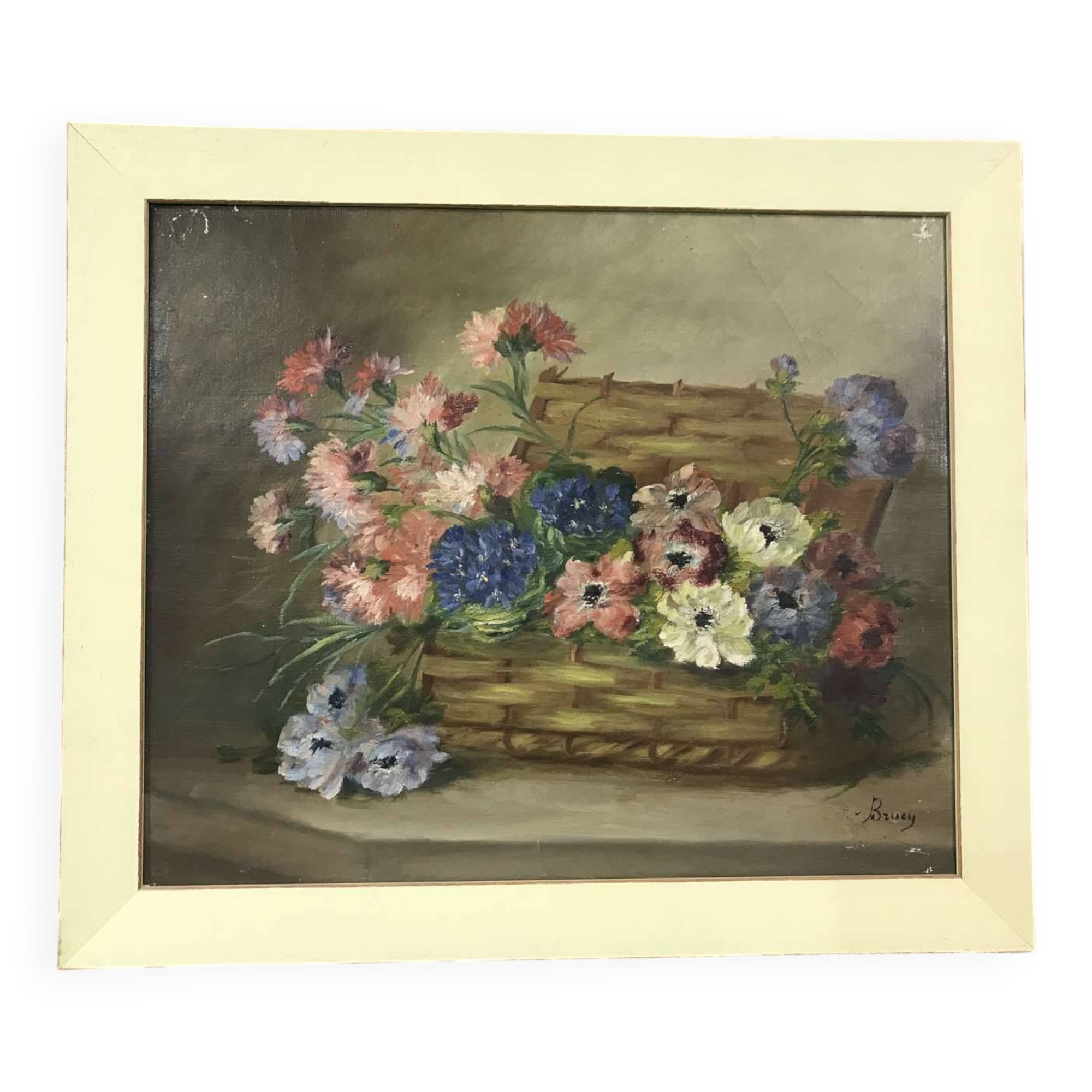 Still life signed Brucy - 65 x 54 cm
