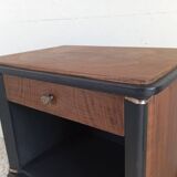 Art Deco walnut bedside tables.