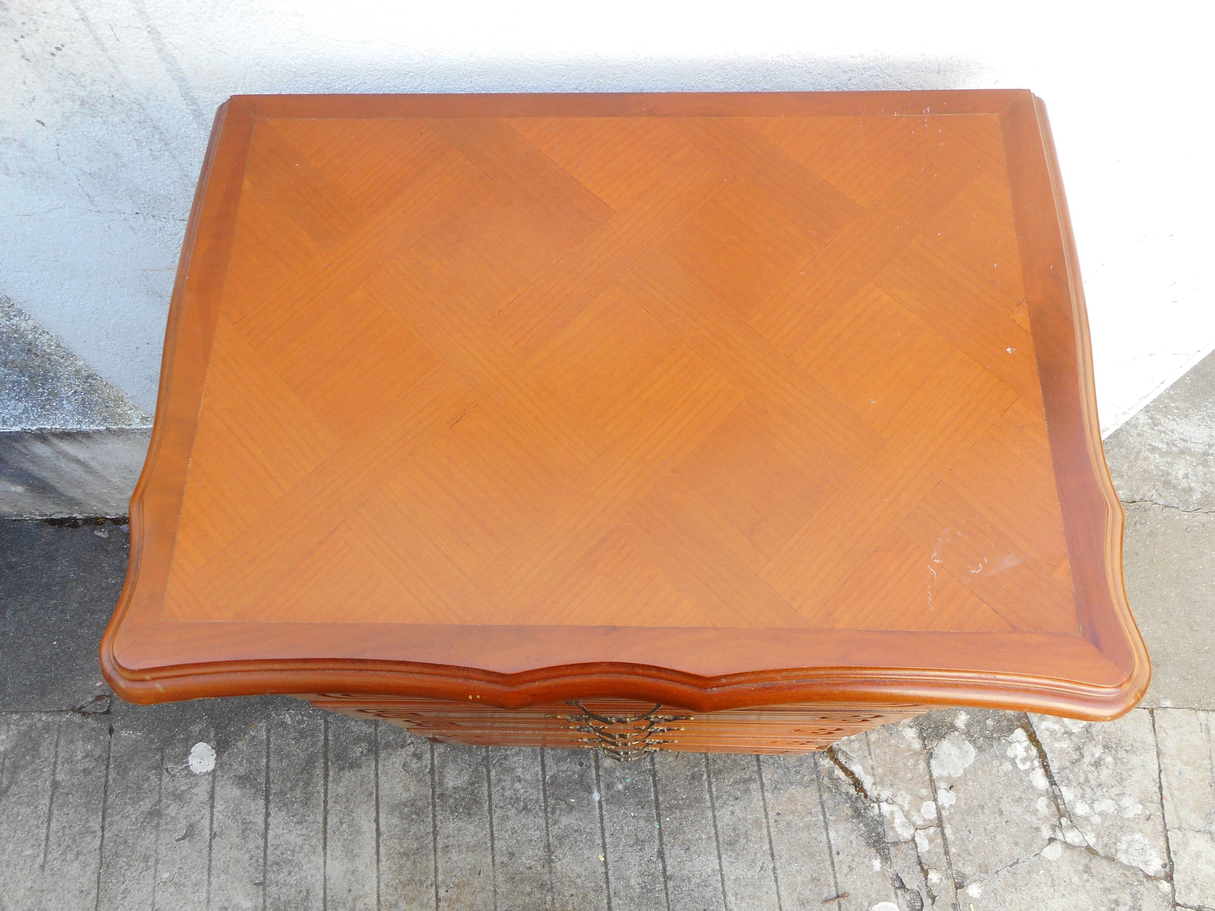 Cherry wood cabinet with 5 drawers