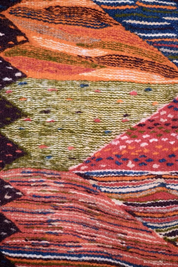 Kilim berbère multicolore, Maroc