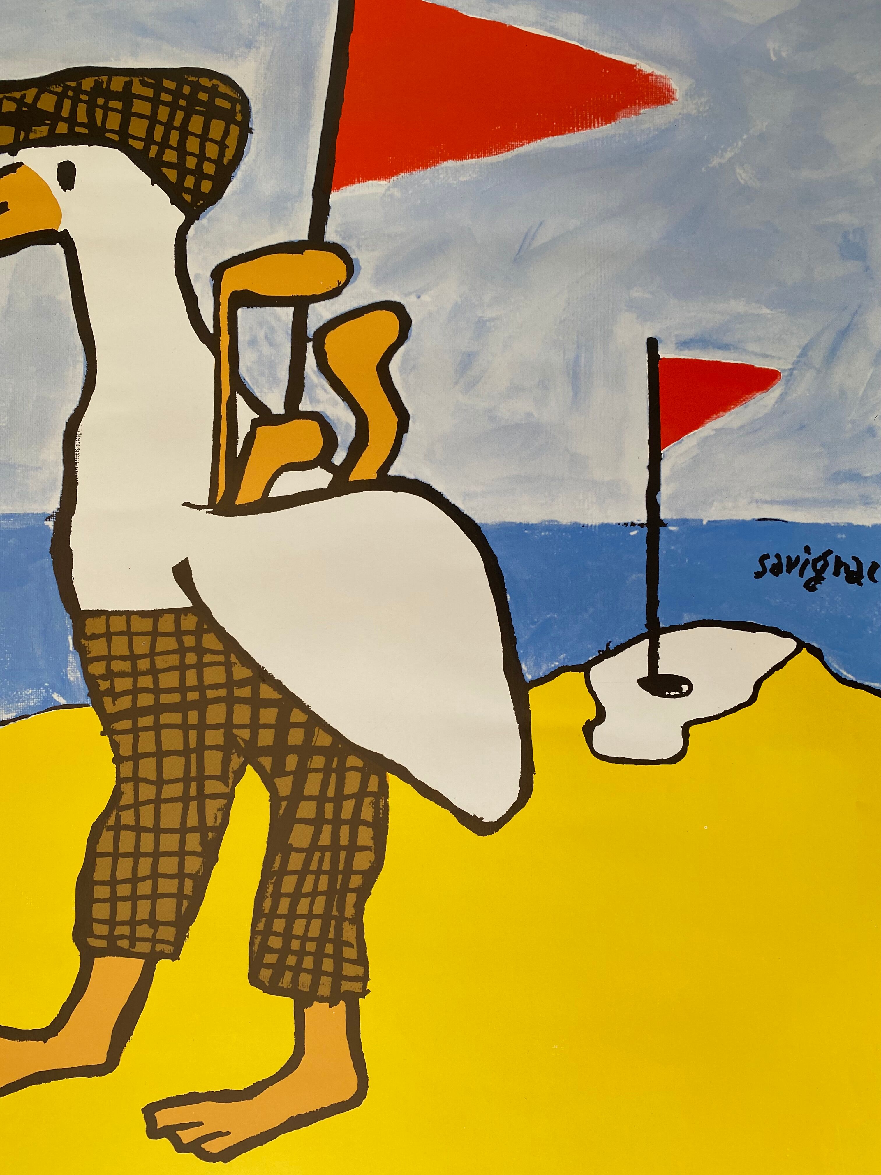 Original poster "Trouville Beach Golf" Raymond Savignac 42x62cm 2001