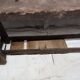 Old vintage wooden workbench