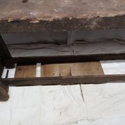 Old vintage wooden workbench