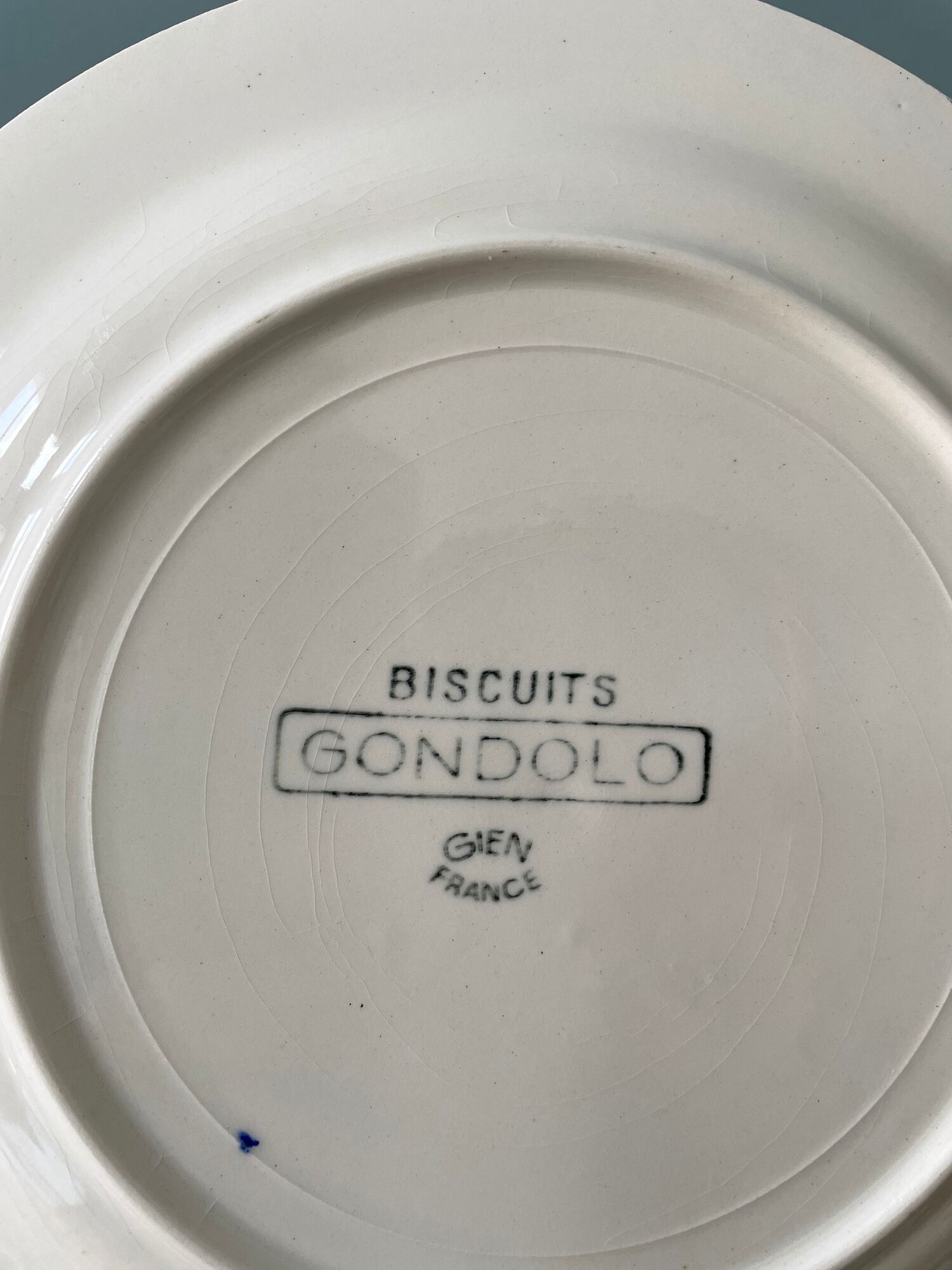 Set of 7 advertising plates Biscuits Gondolo, Gien France