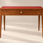 Small vintage desk from the 50s-60s – Wood and red top