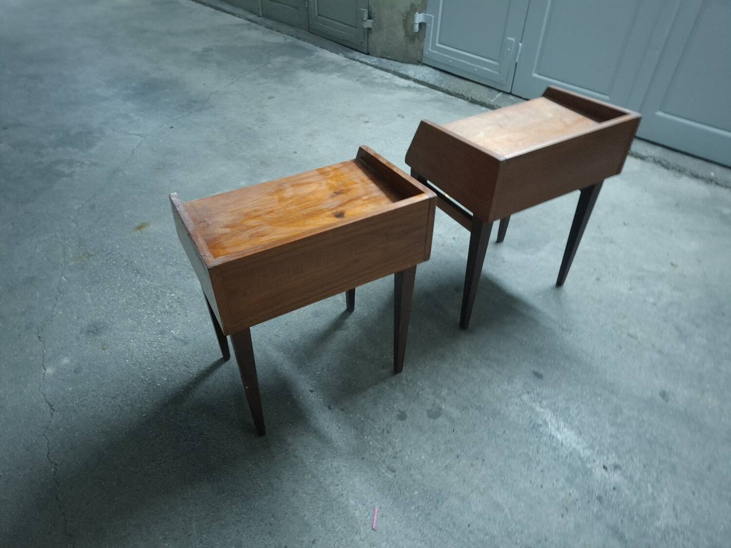 Scandinavian teak bedside table (2 available)