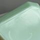 Vintage green opaline glass ashtray