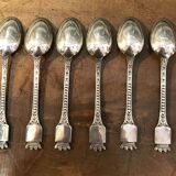 Set of 6 "Brest" silver-plated metal teaspoons