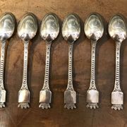 Set of 6 "Brest" silver-plated metal teaspoons