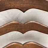 Pair of straw armchairs