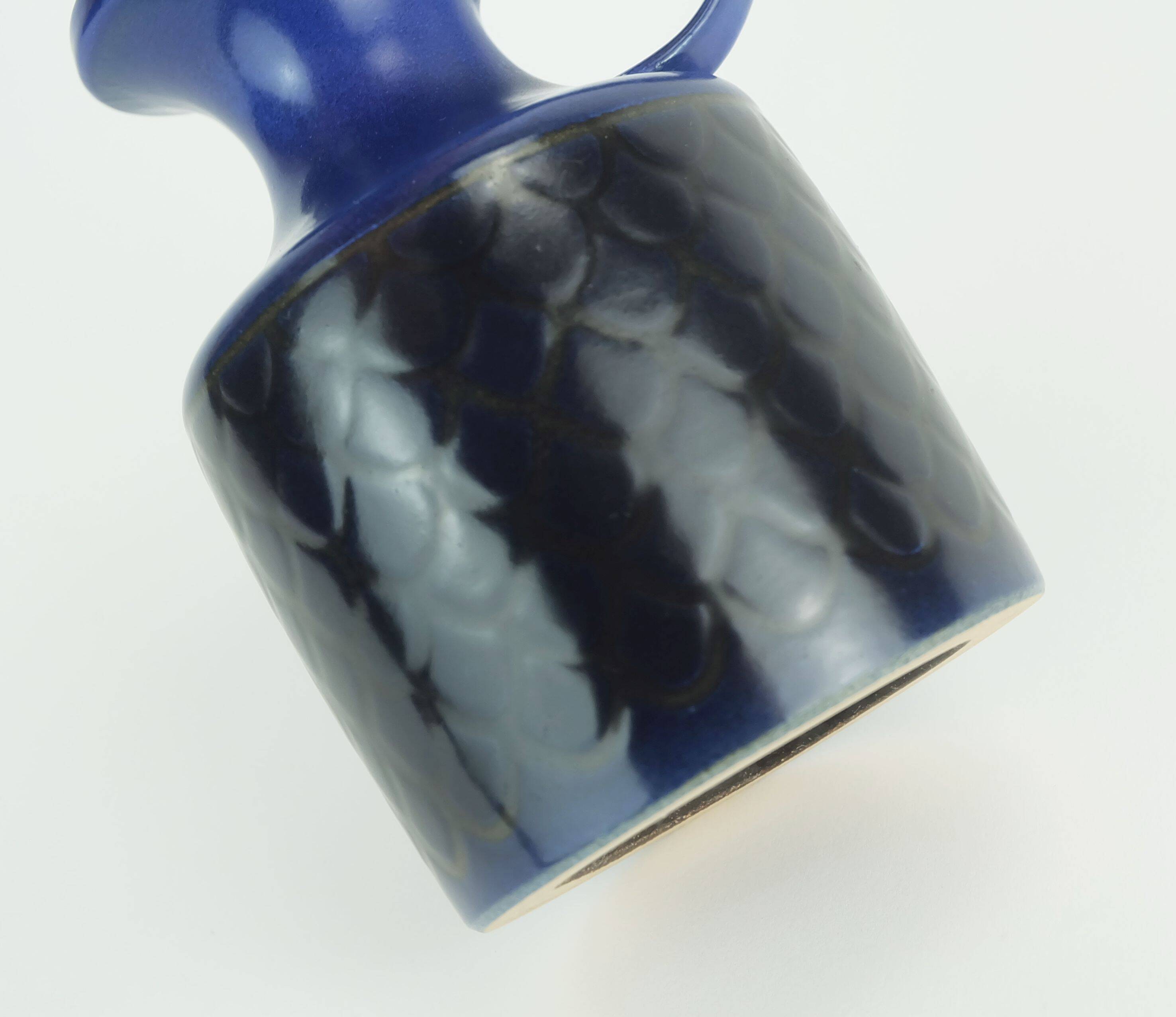 1970s ceramic vase keruska "azur" decor model 101 handmade germany