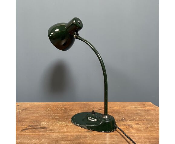 Dark green Kandem Bauhaus desk lamp model 1087 from the 1930s | Selency