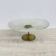 Mid-century design centrepiece crystal and brass bowl, 1960s
