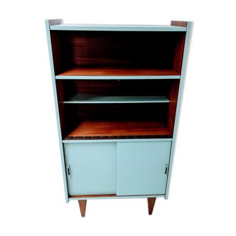 Vintage wooden bookcase, cupboard