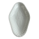 Oval white porcelain ramekin — raised floral pattern